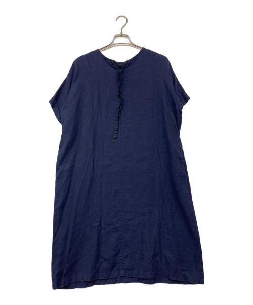 fog linen work（フォグリネンワーク）fog linen work (フォグリネンワーク) リネンワンピース ネイビー サイズ:記載なしの古着・服飾アイテム