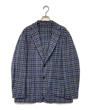 【サイズ48】リングジャケット チェック柄ジャケット 中古・古着通販】RING JACKET (リングジャケット) カシミヤ混チェック