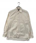 la favolaラ ファーヴォラ）の古着「コットンオックスストライプワイドカラーシャツ S03RE」｜イエロー