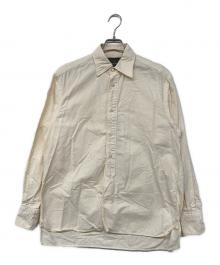 la favola（ラ ファーヴォラ）の古着「コットンオックスストライプワイドカラーシャツ S03RE」｜イエロー