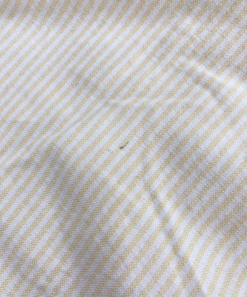 la favola（ラ ファーヴォラ）la favola (ラ ファーヴォラ) コットンオックスストライプワイドカラーシャツ S03RE イエロー サイズ:2の古着・服飾アイテム