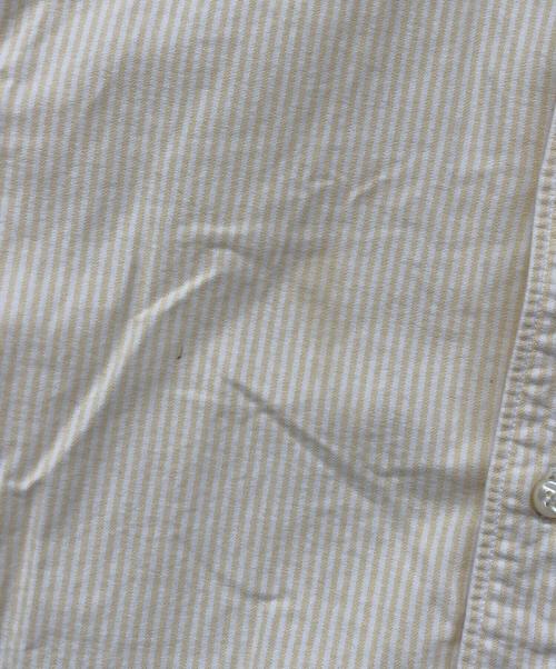 la favola（ラ ファーヴォラ）la favola (ラ ファーヴォラ) コットンオックスストライプワイドカラーシャツ S03RE イエロー サイズ:2の古着・服飾アイテム