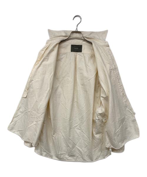 la favola（ラ ファーヴォラ）la favola (ラ ファーヴォラ) コットンオックスストライプワイドカラーシャツ S03RE イエロー サイズ:2の古着・服飾アイテム