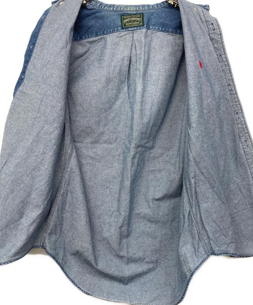 POLO COUNTRY（ポロカントリー）POLO COUNTRY (ポロカントリー) 90’Sボタンダウンデニムシャツ ブルー サイズ:Mの古着・服飾アイテム