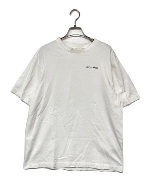 Calvin Klein Jeans（カルバンクラインジーンズ）Calvin Klein Jeans (カルバンクラインジーンズ) プリントTシャツ ホワイト サイズ:XSの古着・服飾アイテム
