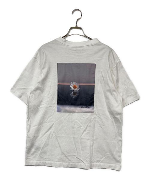 Calvin Klein Jeans（カルバンクラインジーンズ）Calvin Klein Jeans (カルバンクラインジーンズ) プリントTシャツ ホワイト サイズ:XSの古着・服飾アイテム