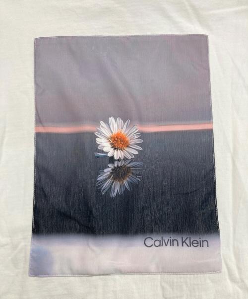 Calvin Klein Jeans（カルバンクラインジーンズ）Calvin Klein Jeans (カルバンクラインジーンズ) プリントTシャツ ホワイト サイズ:XSの古着・服飾アイテム