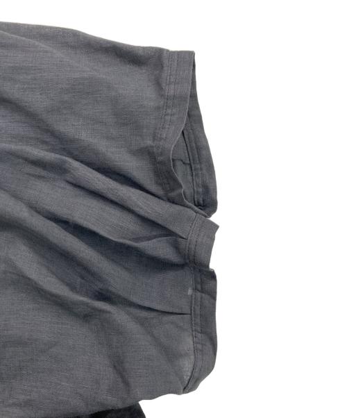 INDIVI（インディヴィ）INDIVI (インディヴィ) リネン半袖ブラウス グレー サイズ:38の古着・服飾アイテム