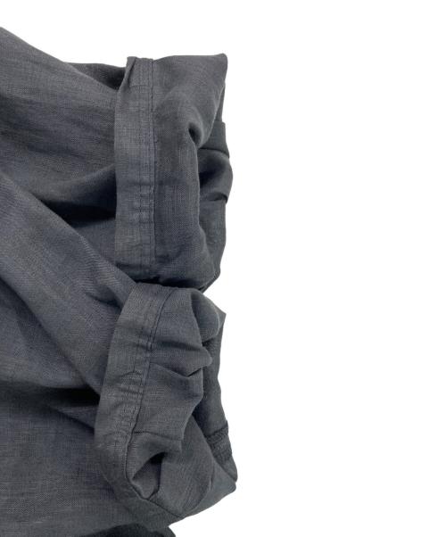 INDIVI（インディヴィ）INDIVI (インディヴィ) リネン半袖ブラウス グレー サイズ:38の古着・服飾アイテム