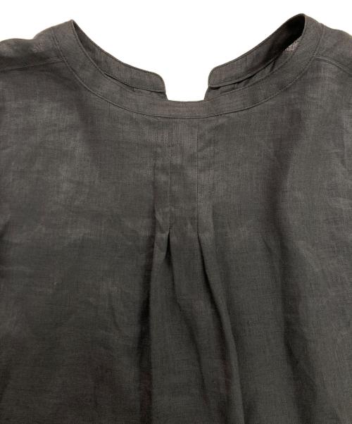 INDIVI（インディヴィ）INDIVI (インディヴィ) リネン半袖ブラウス グレー サイズ:38の古着・服飾アイテム
