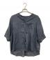 INDIVI（インディヴィ）の古着「リネン半袖ブラウス」｜グレー