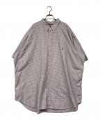 RALPH LAURENラルフローレン）の古着「スーパーワイドS/SチェックBDシャツ」｜ピンク