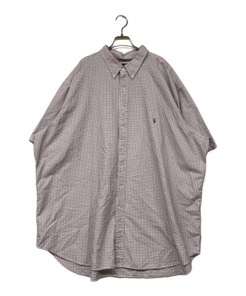 RALPH LAUREN（ラルフローレン）RALPH LAUREN (ラルフローレン) スーパーワイドS/SチェックBDシャツ ピンク サイズ:4XLの古着・服飾アイテム