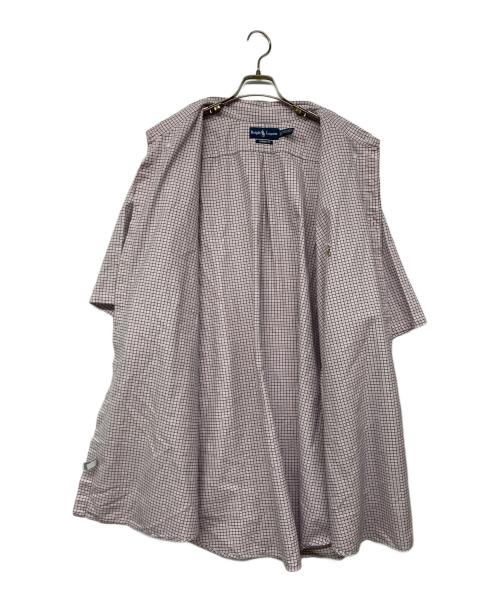 RALPH LAUREN（ラルフローレン）RALPH LAUREN (ラルフローレン) スーパーワイドS/SチェックBDシャツ ピンク サイズ:4XLの古着・服飾アイテム
