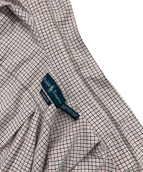 RALPH LAUREN（ラルフローレン）RALPH LAUREN (ラルフローレン) スーパーワイドS/SチェックBDシャツ ピンク サイズ:4XLの古着・服飾アイテム