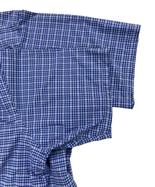 RALPH LAUREN（ラルフローレン）RALPH LAUREN (ラルフローレン) スーパーワイドS/SチェックBDシャツ ブルー サイズ:4XLの古着・服飾アイテム