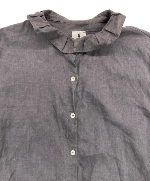 asabito（アサビト）asabito (アサビト) リネンフリルシャツ グレー サイズ:ＦＲＥＥの古着・服飾アイテム