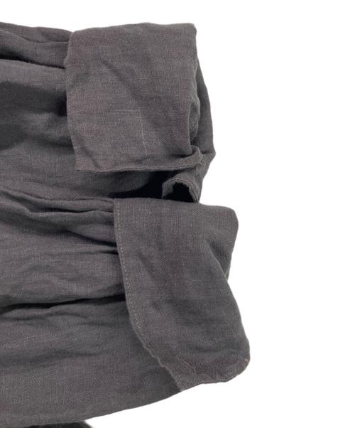 asabito（アサビト）asabito (アサビト) リネンフリルシャツ グレー サイズ:ＦＲＥＥの古着・服飾アイテム