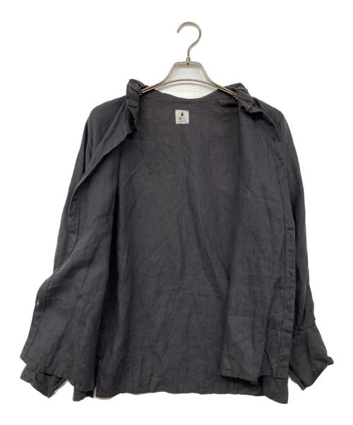 asabito（アサビト）asabito (アサビト) リネンフリルシャツ グレー サイズ:ＦＲＥＥの古着・服飾アイテム