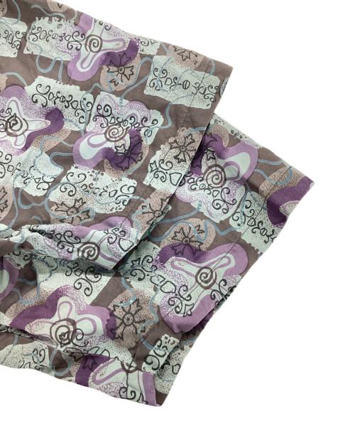 OLD STUSSY（オールドステューシー）OLD STUSSY (オールドステューシー) 総柄オープンカラーシャツ パープル×ブルー サイズ:XLの古着・服飾アイテム