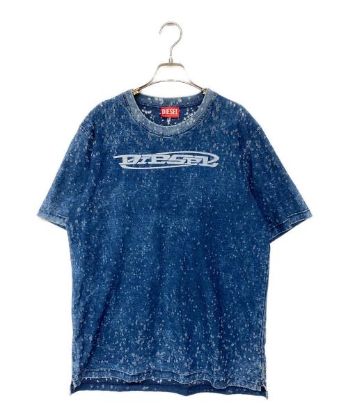 DIESEL（ディーゼル）DIESEL (ディーゼル) T-just-Slits-N15加工TEE インディゴ サイズ:Mの古着・服飾アイテム