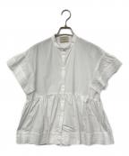UNITED ARROWS TOKYOユナイテッドアローズトウキョウ）の古着「タフタステッチペプラムブラウス」｜ホワイト