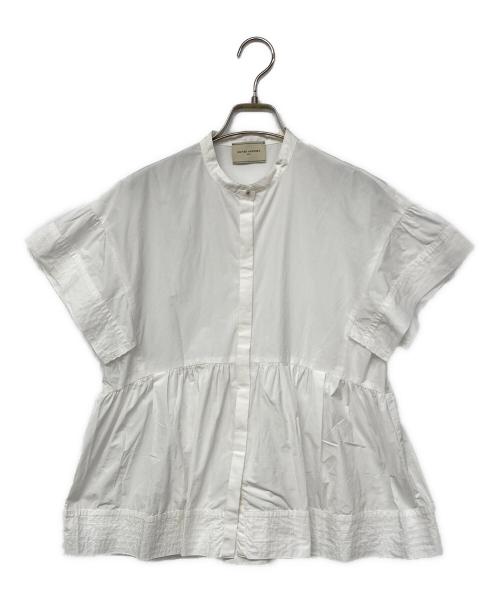 UNITED ARROWS TOKYO（ユナイテッドアローズトウキョウ）UNITED ARROWS TOKYO (ユナイテッドアローズトウキョウ) タフタステッチペプラムブラウス ホワイト サイズ:記載なしの古着・服飾アイテム