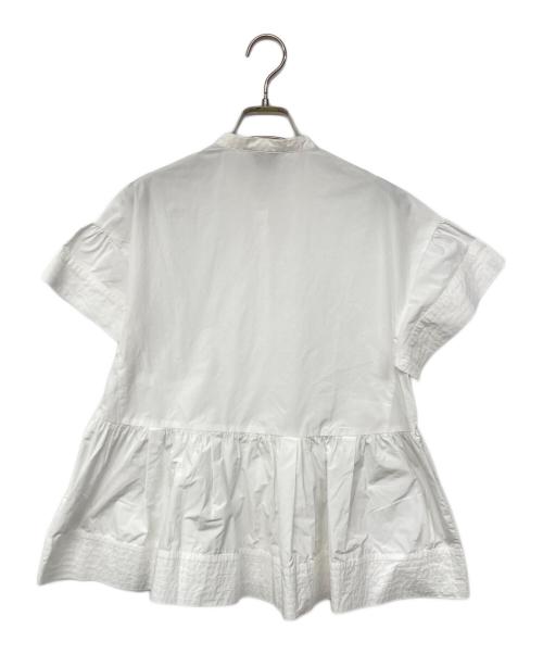 UNITED ARROWS TOKYO（ユナイテッドアローズトウキョウ）UNITED ARROWS TOKYO (ユナイテッドアローズトウキョウ) タフタステッチペプラムブラウス ホワイト サイズ:記載なしの古着・服飾アイテム