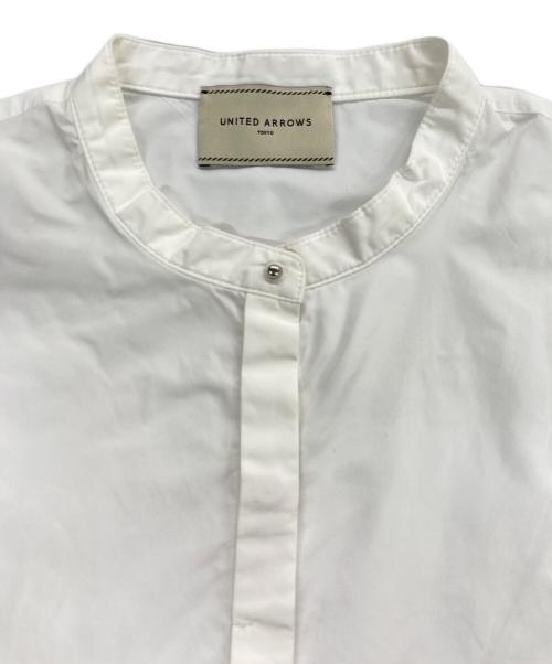 UNITED ARROWS TOKYO（ユナイテッドアローズトウキョウ）UNITED ARROWS TOKYO (ユナイテッドアローズトウキョウ) タフタステッチペプラムブラウス ホワイト サイズ:記載なしの古着・服飾アイテム