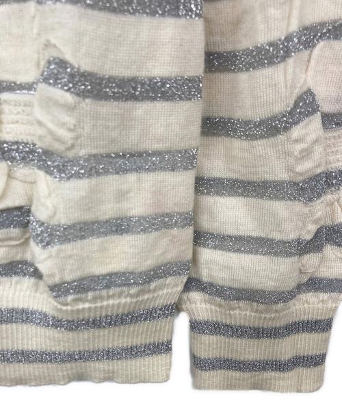 tricot COMME des GARCONS（トリココムデギャルソン）tricot COMME des GARCONS (トリココムデギャルソン) ウールエンボスラメボーダーニット ベージュ サイズ:記載なしの古着・服飾アイテム