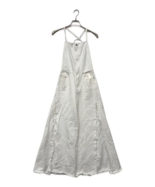 DIESEL（ディーゼル）DIESEL (ディーゼル) サイドスリットオールインワン ホワイト サイズ:XSの古着・服飾アイテム