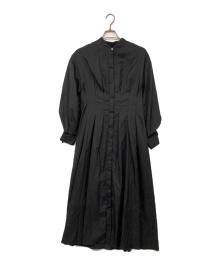 Rouge vif（ルージュヴィフ）の古着「ブラウスワンピース」｜ブラック