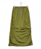 JOURNAL STANDARDジャーナルスタンダード）の古着「ナイロンストレートマキシスカート」｜グリーン
