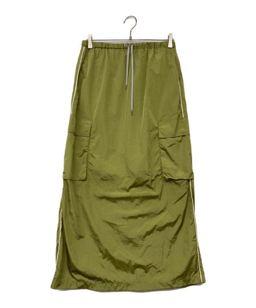 JOURNAL STANDARD（ジャーナルスタンダード）JOURNAL STANDARD (ジャーナルスタンダード) ナイロンストレートマキシスカート グリーン サイズ:記載なしの古着・服飾アイテム