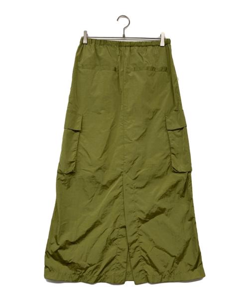 JOURNAL STANDARD（ジャーナルスタンダード）JOURNAL STANDARD (ジャーナルスタンダード) ナイロンストレートマキシスカート グリーン サイズ:記載なしの古着・服飾アイテム