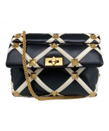 VALENTINO GARAVANI（ヴァレンティノ・ガラヴァーニ）の古着「ローマンスタッズショルダーバッグ」｜ブラック