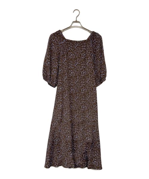 NOLLEY'S sophi（ノーリーズソフィー）NOLLEY'S sophi (ノーリーズソフィー) 風通ジャガード変形ドットワンピース ブラウン サイズ:38の古着・服飾アイテム