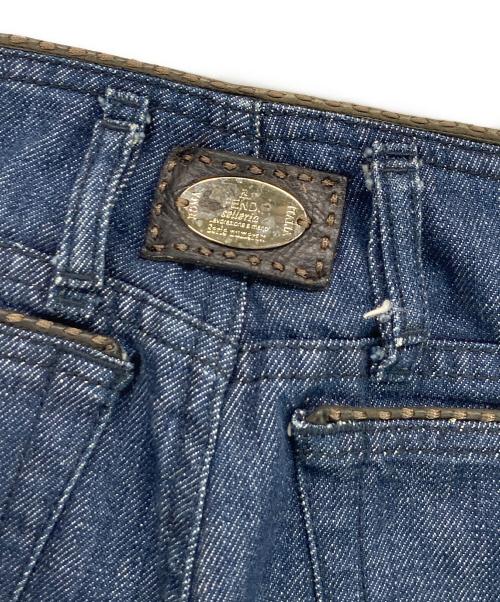 FENDI（フェンディ）FENDI (フェンディ) サイドシームデニムパンツ ブルー サイズ:38の古着・服飾アイテム