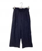 JOURNAL STANDARDジャーナルスタンダード）の古着「ウォッシャブルコットンリネンVISワイドパンツ」｜ネイビー