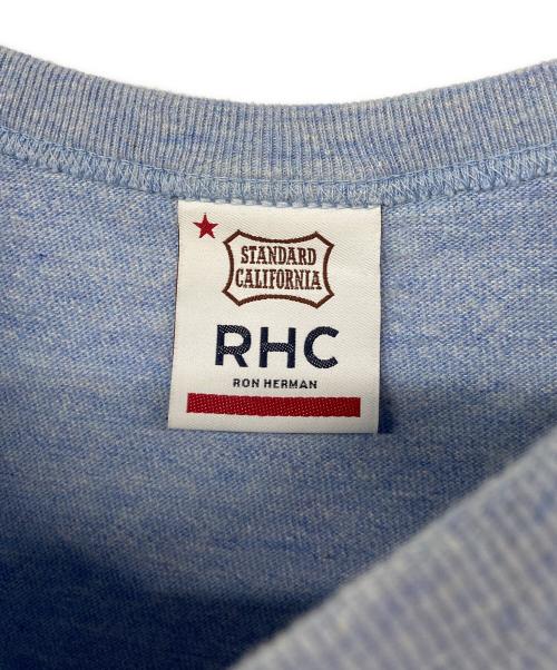 STANDARD CALIFORNIA（スタンダードカリフォルニア）STANDARD CALIFORNIA (スタンダードカリフォルニア) RHC Ron Herman (アールエイチシー ロンハーマン) ロゴプリントTシャツ スカイブルー サイズ:Ｌの古着・服飾アイテム