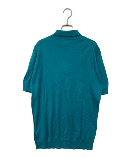 JOHN SMEDLEY（ジョンスメドレー）JOHN SMEDLEY (ジョンスメドレー) ニットポロシャツ ブルー サイズ:Ｌの古着・服飾アイテム