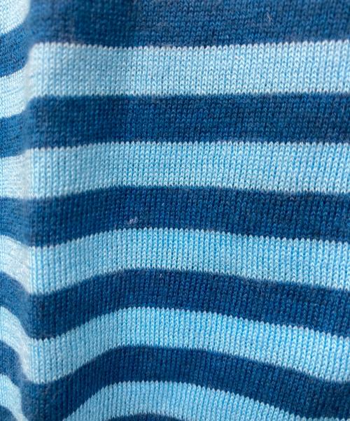 JOHN SMEDLEY（ジョンスメドレー）JOHN SMEDLEY (ジョンスメドレー) ボーダーニットポロシャツ ブルー サイズ:Ｍの古着・服飾アイテム