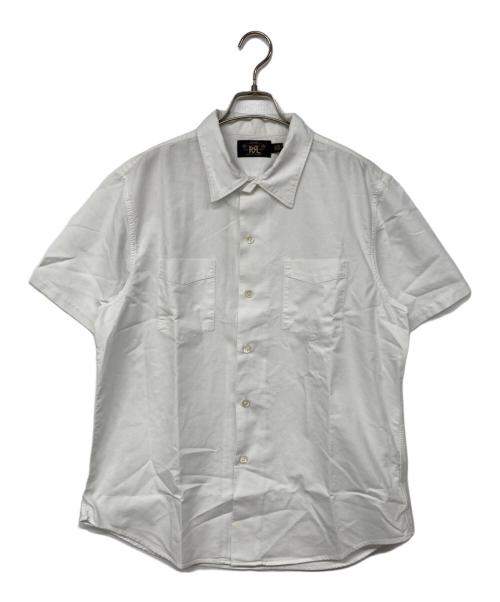 RRL（ダブルアールエル）RRL (ダブルアールエル) 両ポケットワイド半袖シャツ ホワイト サイズ:ＬＧの古着・服飾アイテム