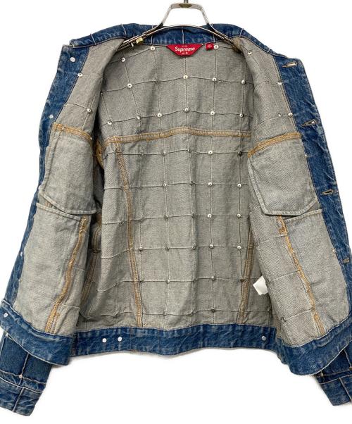 SUPREME（シュプリーム）Supreme (シュプリーム) Studded Seam Denim Trucker Jacket/スタッズシーム デニムトラッカージャケット ブルー サイズ:Sの古着・服飾アイテム