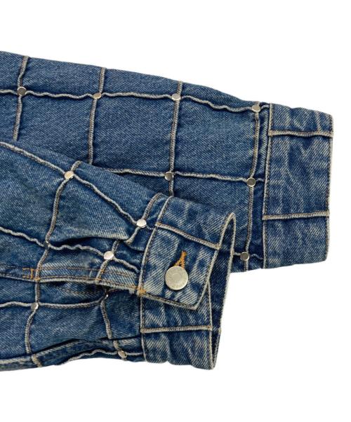 SUPREME（シュプリーム）Supreme (シュプリーム) Studded Seam Denim Trucker Jacket/スタッズシーム デニムトラッカージャケット ブルー サイズ:Sの古着・服飾アイテム
