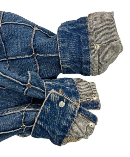 SUPREME（シュプリーム）Supreme (シュプリーム) Studded Seam Denim Trucker Jacket/スタッズシーム デニムトラッカージャケット ブルー サイズ:Sの古着・服飾アイテム