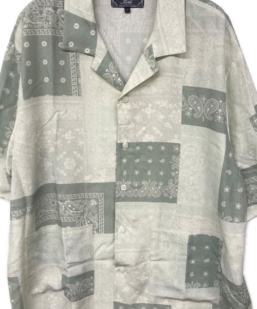 KITH（キス）KITH (キス) オープンカラーペイズリーシャツ スカイブルー サイズ:Mの古着・服飾アイテム