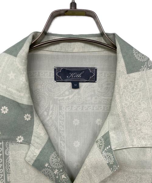 KITH（キス）KITH (キス) オープンカラーペイズリーシャツ スカイブルー サイズ:Mの古着・服飾アイテム