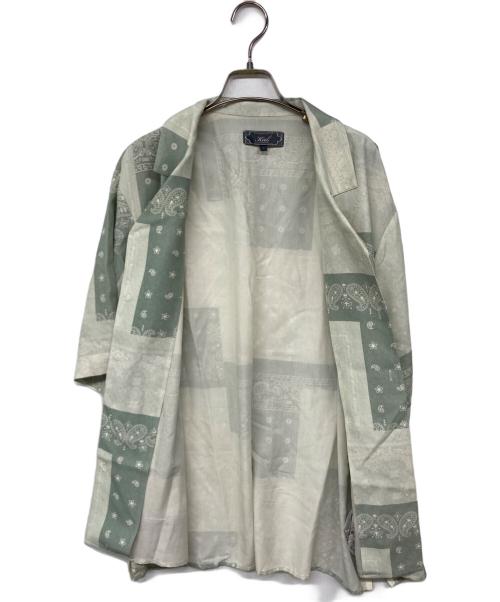 KITH（キス）KITH (キス) オープンカラーペイズリーシャツ スカイブルー サイズ:Mの古着・服飾アイテム