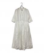 CLOTH&CROSSクロスアンドクロス）の古着「シャツワンピース」｜ホワイト